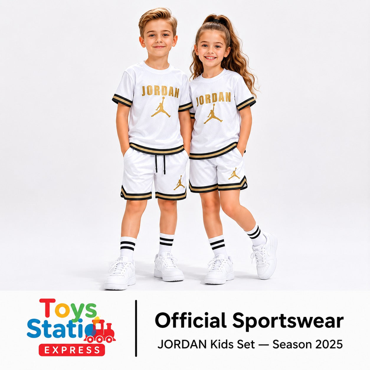 Jordan kids Set (White)