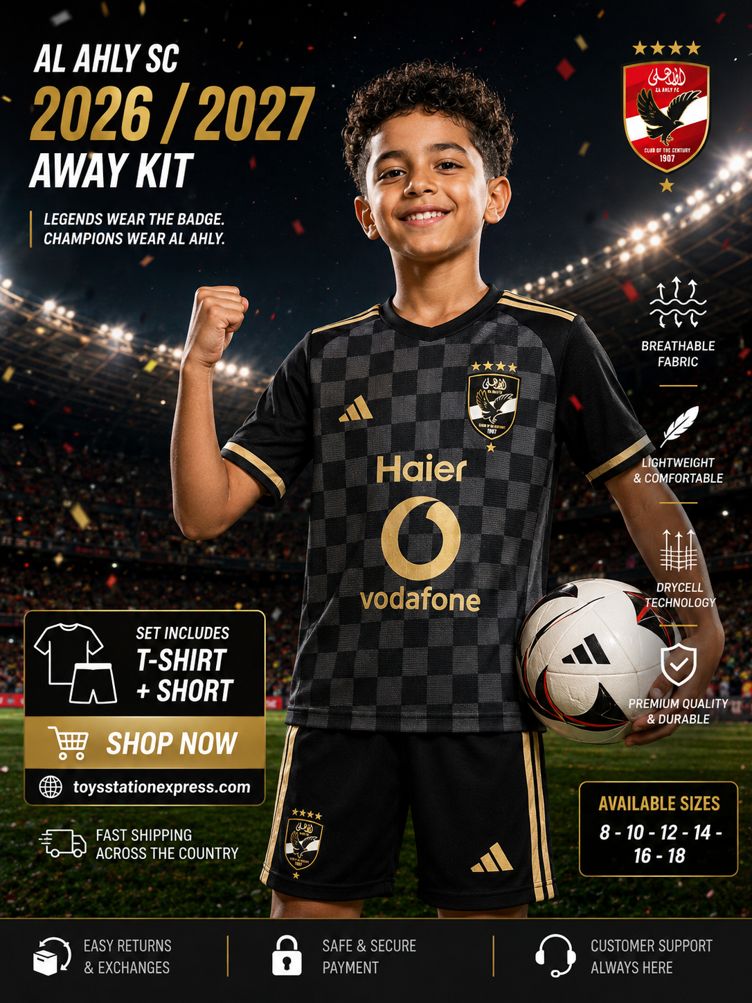 AL Ahly Away 2027 Set (T-Shirt & Short)