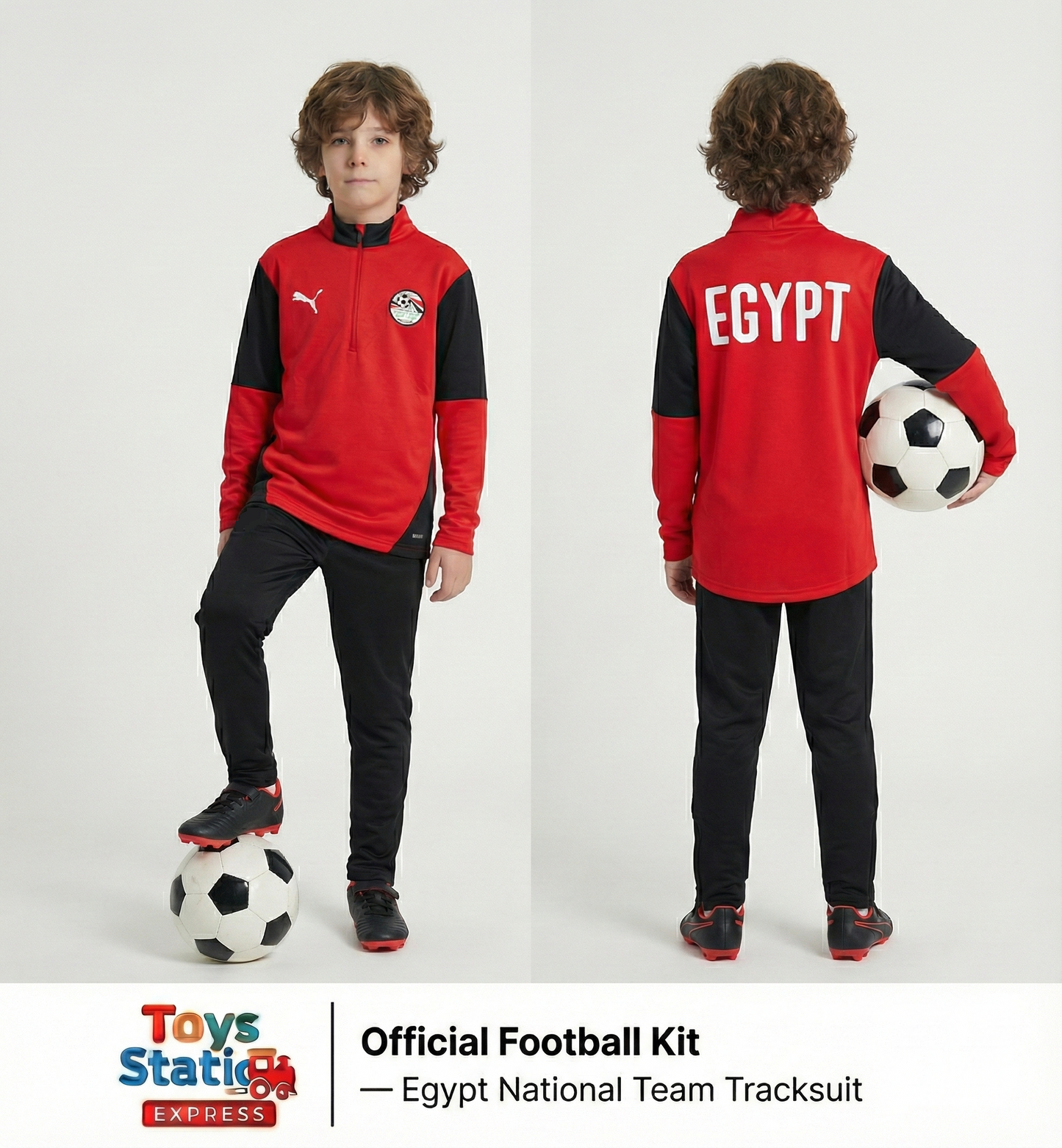 Egypt National Team- Tracksuit Top Only Red