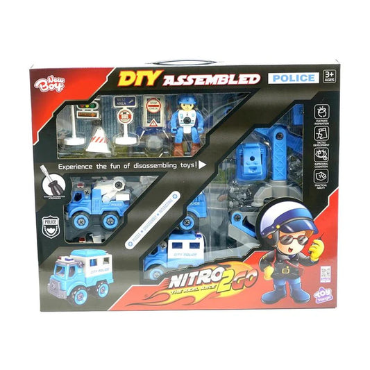 Nitro2Go Assembling Car Set Police (24pcs)