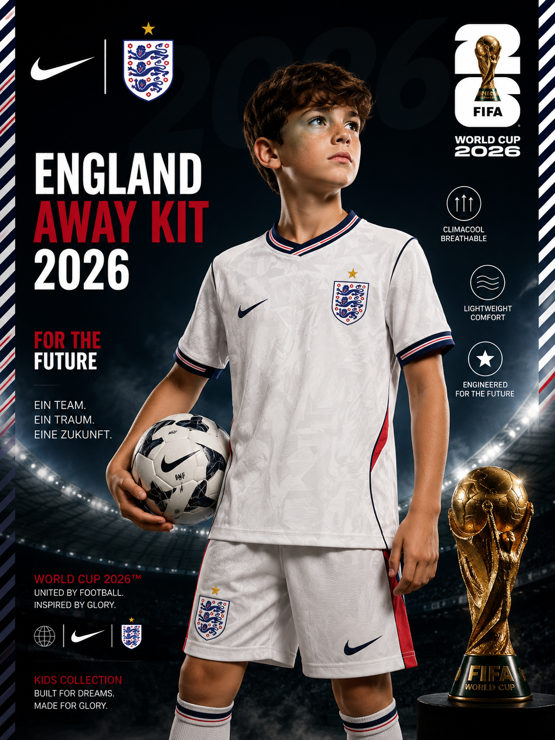 England Set (T-Shirt & Short) FIFA World Cup 2026
