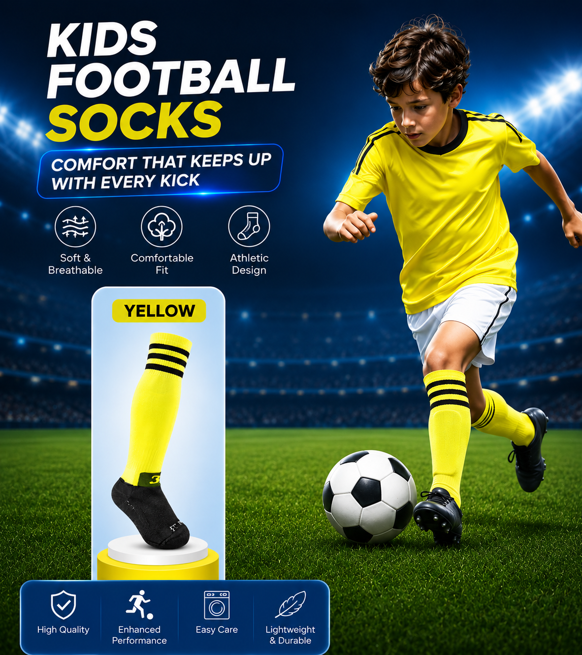 Football Socks (Yellow)