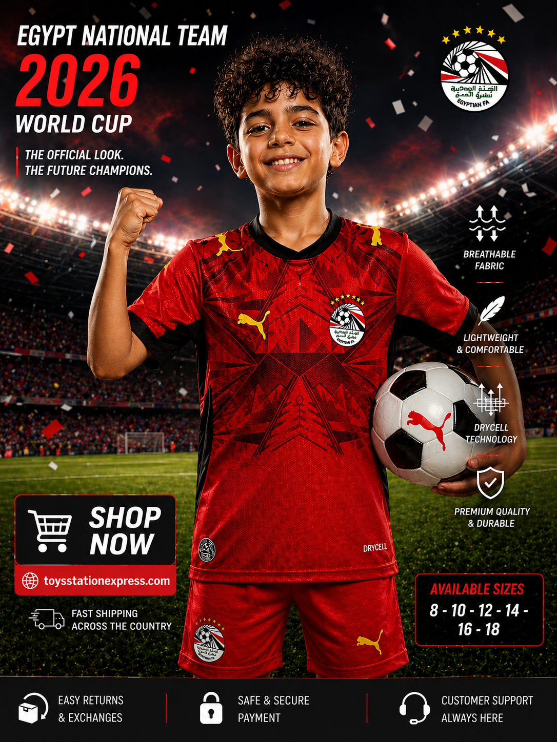 Egypt Set 2(T-Shirt & Short) FIFA World Cup 2026