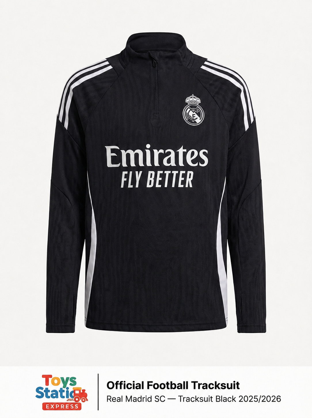 Real Madrid SC - Tracksuit Top Black